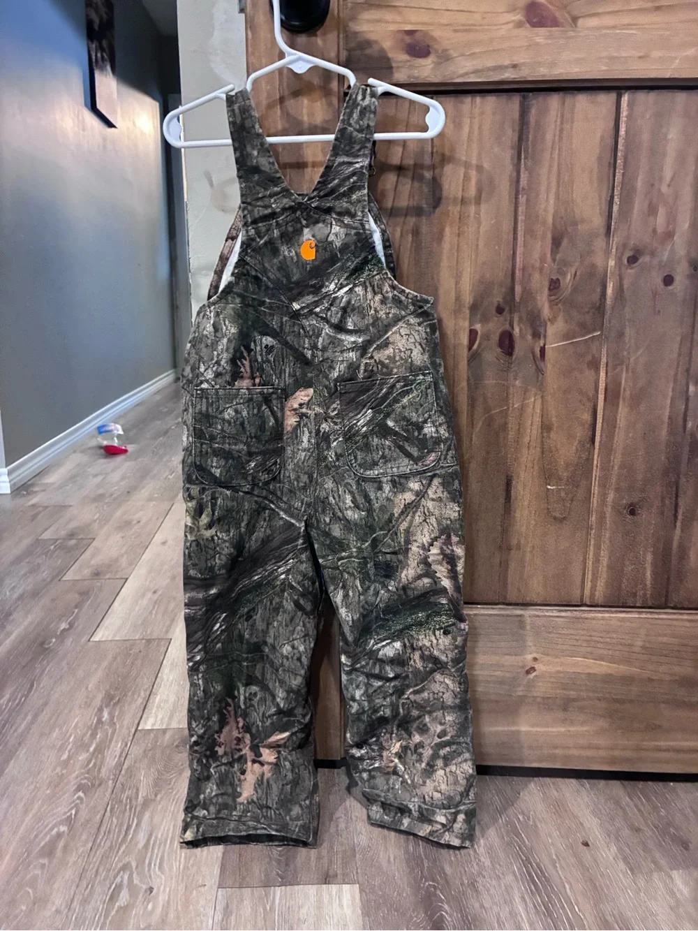 Carhartt Realtree-Style Camo Kids' Bib Overalls - Green/Brown 4T